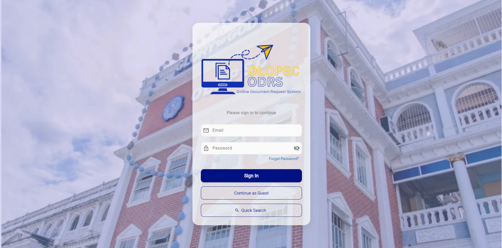 OLOPSC Document Request System (ODRS) -- Completed Project